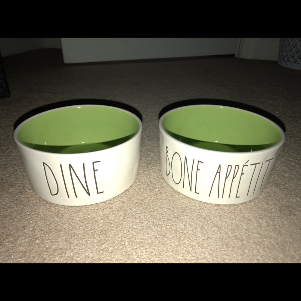 Rae Dunn Ceramic Dog Bowls